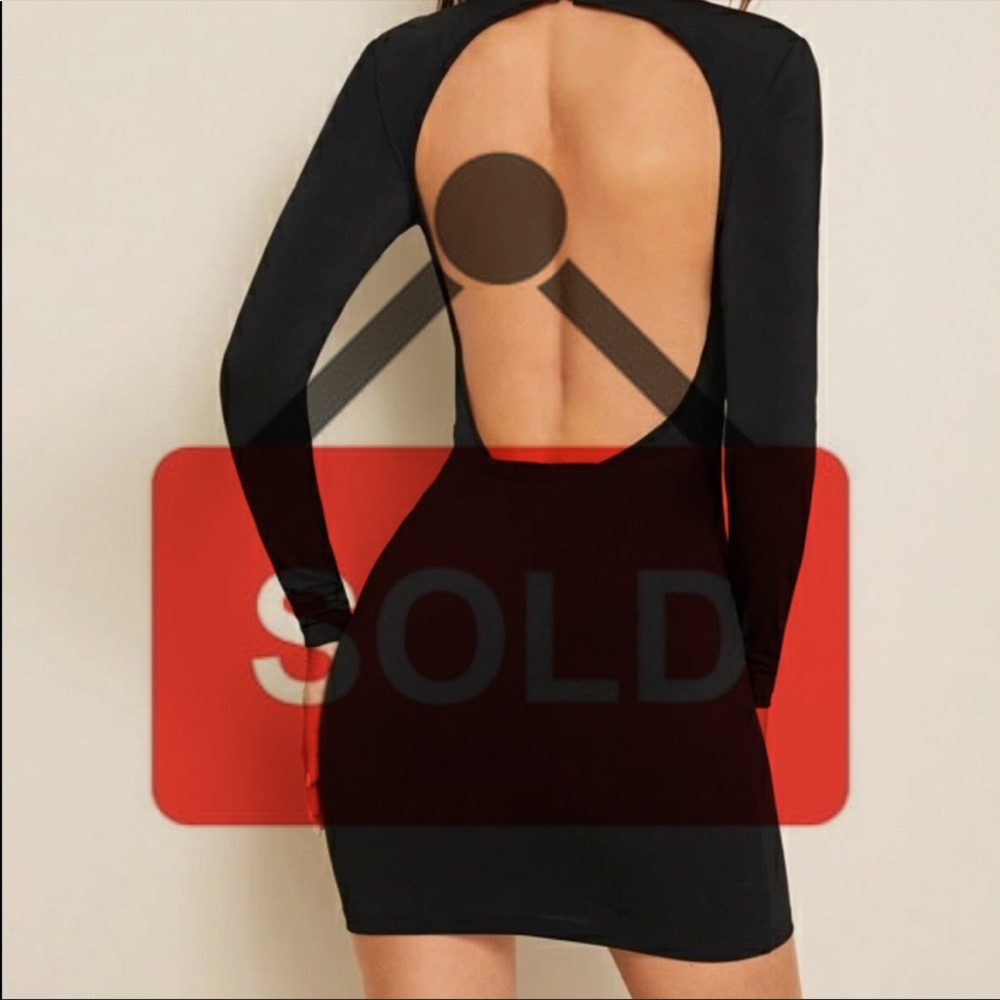 SHEIN | Backless pencil dress.